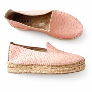 MANEBI Shoes Espadrilles Platform Jute Spain 39 flat slip on Double Sole